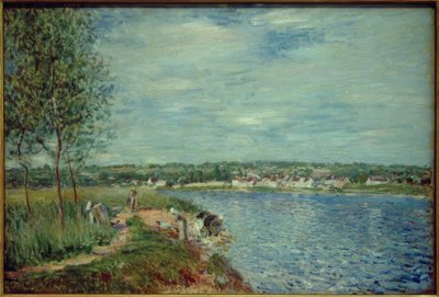 Wasvrouwen, nabij Champagne door Alfred Sisley