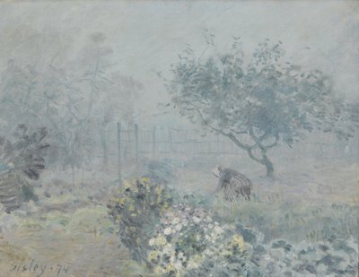 Le Brouillard, Voisins door Alfred Sisley