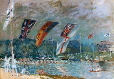 Regatta in Molesey, 1874 door Alfred Sisley