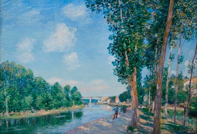 Saint Mammes, juni zon door Alfred Sisley