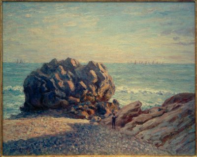 Storrs Rock, Ladys Cove, de avond door Alfred Sisley