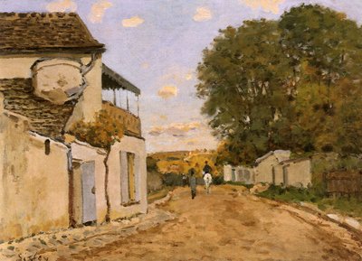 Straat in Louveciennes (Rue de la Princesse), c.1873 door Alfred Sisley
