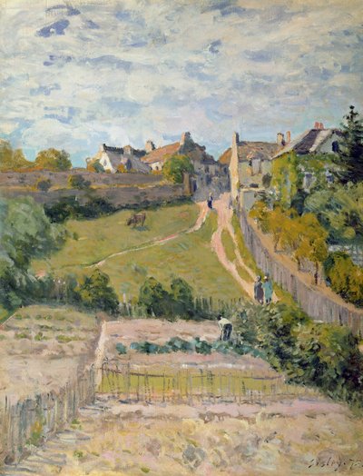 Het klimpad, 1875 door Alfred Sisley