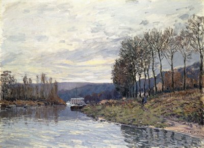 De Seine bij Bougival, 1873 door Alfred Sisley