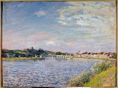 Uitzicht op Mammes aan de Loing door Alfred Sisley