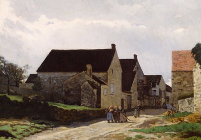 Vrouwen op weg naar het bos door Alfred Sisley