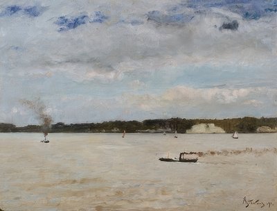 De baai van Honfleur. 1891 door Alfred Emile Stevens
