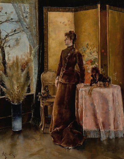De sneeuw door Alfred Emile Stevens
