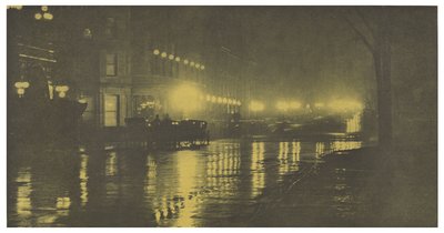 De gloed van de nacht - New York door Alfred Stieglitz