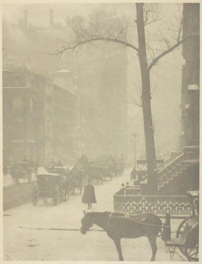 De Straat, Fifth Avenue, 1900-01, gedrukt 1903-04 door Alfred Stieglitz