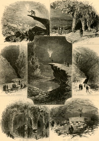 Scènes in Mammoth Cave door Alfred Rudolph Waud