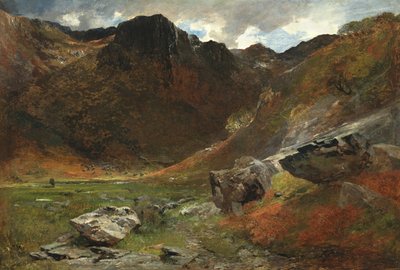 Een Moerassige Vallei uit de Natuur door Alfred William Hunt