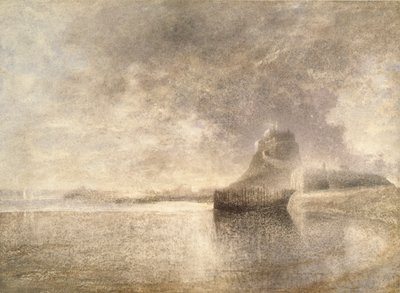 Holy Island Kasteel, Northumbria, ca. 1882-3 door Alfred William Hunt