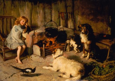 Een geobserveerde pot kookt nooit door Alfred William Strutt