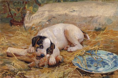 Hoe dichter bij het bot, hoe zoeter het vlees door Alfred William Strutt