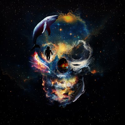 Ruimtewalvis-schedel door Ali Gulec