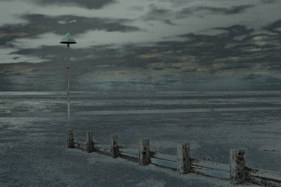 Strandwandeling, Leigh-on-Sea, 2018 (handgeschilderde foto) door Alice Gur-Arie