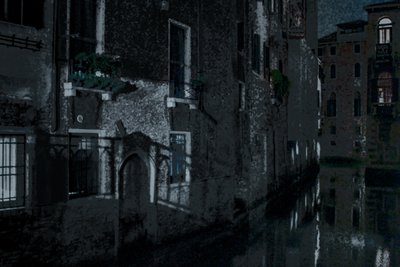 Maanschaduwen, Venetië, 2018 (handgeschilderde foto) door Alice Gur-Arie