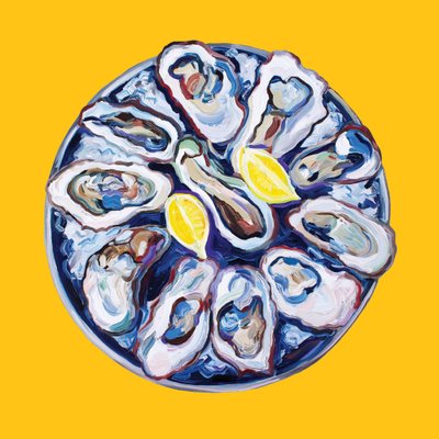 Frisse oesters en citroen door Alice Straker