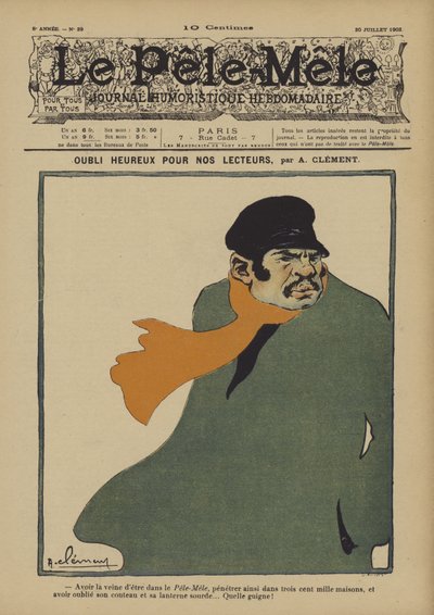 Gelukkig vergeten voor onze lezers. Illustratie voor Le Pele-Mele, 1902 door Aline Clement