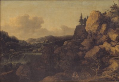 Berglandschap met een Paar Ruiters op de Voorgrond door Allaert van Everdingen