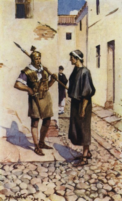 Alban en de priester door Allan (after) Stewart