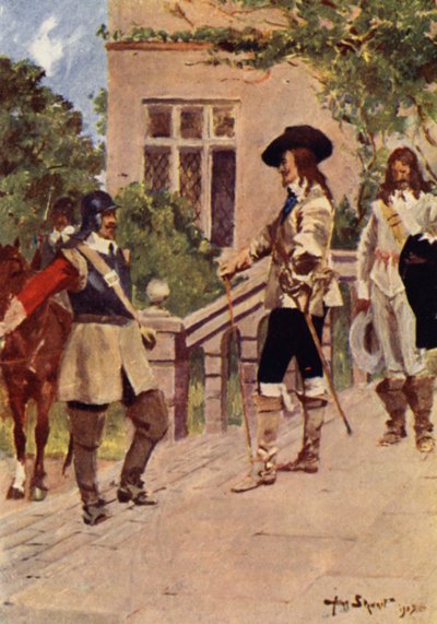 Koning Karel en Cornet Joyce door Allan (after) Stewart
