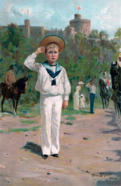 Edward, Prins van Wales, groet de kleuren door Allan Stewart