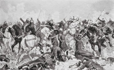 De Laatste Stand van de Rajputs tegen de Mohammedanen in 1192 AD door Allan Stewart