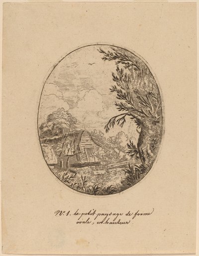 Hamlet tussen de bomen, waarschijnlijk ca. 1645-1656 door Allart van Everdingen