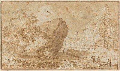 Landschap met Grote Rots door Allart van Everdingen