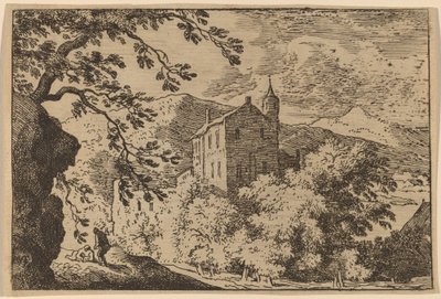 Groot Huis met een Torentje, waarschijnlijk ca. 1645-1656 door Allart van Everdingen
