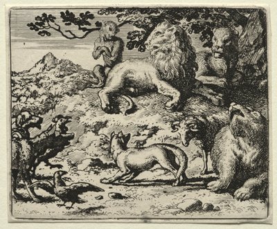 Reinaert de Vos: De Dieren Klagen over Reinaerts Gratie door Allart van Everdingen