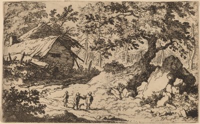 Vervallen huisje door Allart van Everdingen