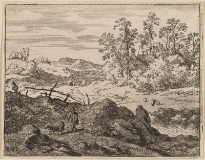 Herder met lam door Allart van Everdingen