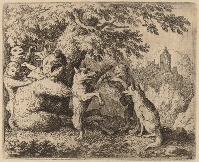 De Beer en de Wolf worden Vervolgd, waarschijnlijk ca. 1645-1656 door Allart van Everdingen