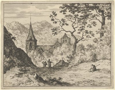 De Kerk in de Vallei, 17e eeuw door Allart van Everdingen