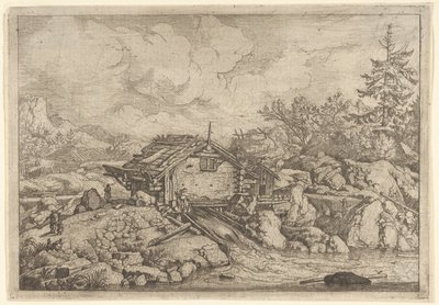 De watermolen door Allart van Everdingen
