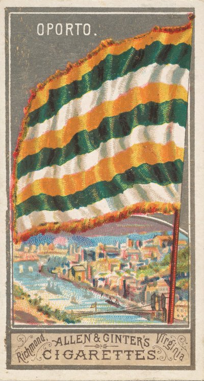Oporto, uit de City Flags-serie N6 voor Allen & Ginter Cigarettes Brands, 1887 door Allen and Ginter
