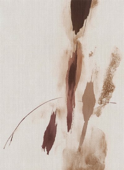 Aardse abstracte penseelstreken door Alma