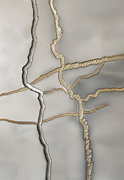Textuur met vergulde scheuren door Alma