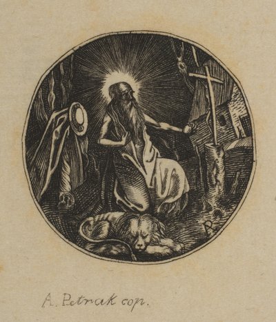 Sint Hiëronymus, 19e eeuw door Alois Petrak