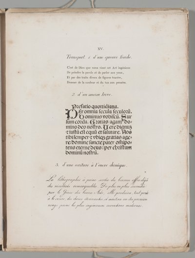 De kunst van de litho: Drukletters, Plaat XV door Alois Senefelder