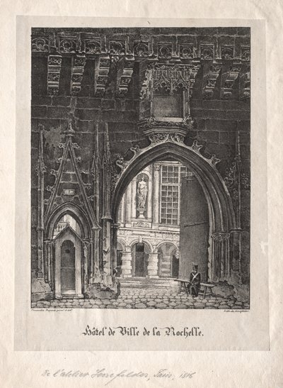 Hotel da Ville de la Rochelle, Frankrijk door Alois Senefelder