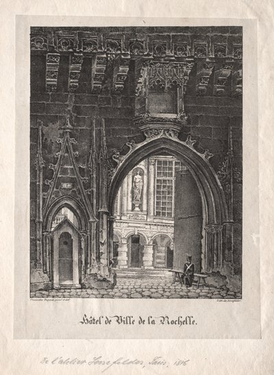 Hotel de Ville de la Rochelle, Frankrijk door Alois Senefelder