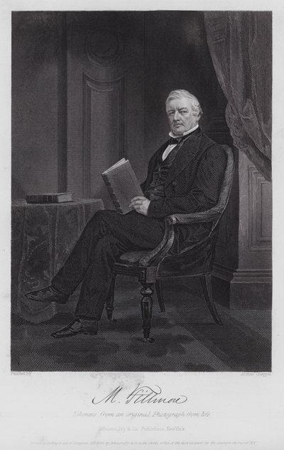 Millard Fillmore (gravure) door Alonzo (after) Chappel