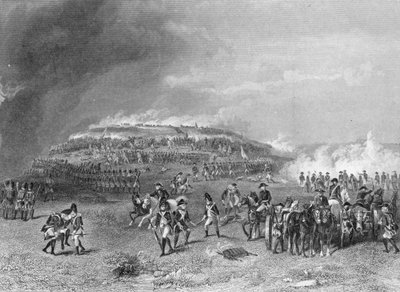 Slag bij Bunker Hill, 17 juni 1775, gegraveerd door John Godfrey door Alonzo Chappel