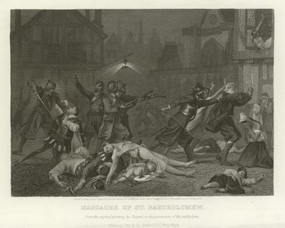 Bloedbad van St. Bartholomeus door Alonzo Chappel