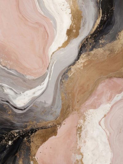 Blush Gold Abstract Flow door Alpenglow Workshop