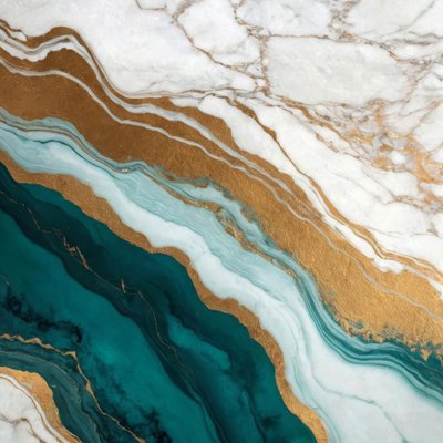 Emerald Gold Marble Flow door Alpenglow Workshop